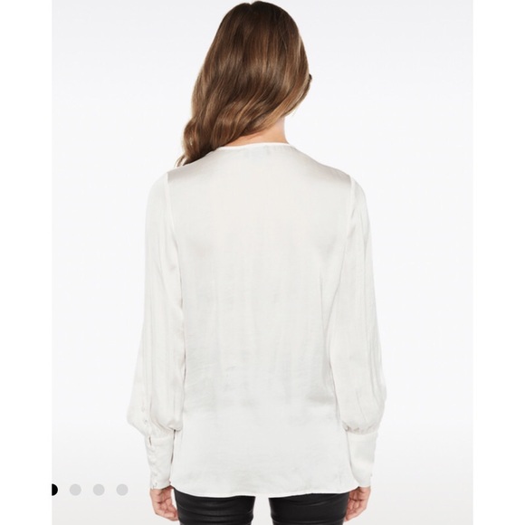 Bardot Laia Ivory Wrap Blouse Shirt size 8 or Medium - Picture 5 of 11